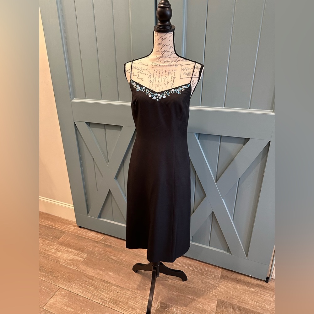 Ann Taylor Midi Dress with Floral Detail